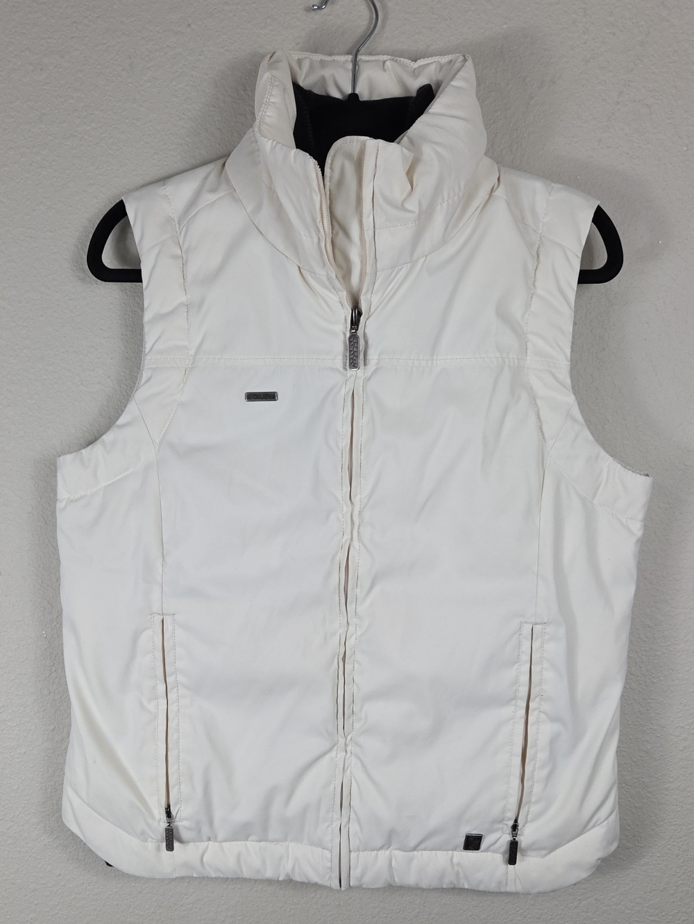 Columbia Women's Cream Down Filled Puffer Vest Full Zip Quilted Size Medium